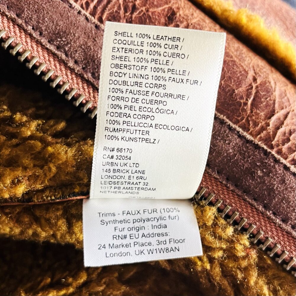 Free People Leather Jacket Size XSmall - NEW - Picture 10 of 12